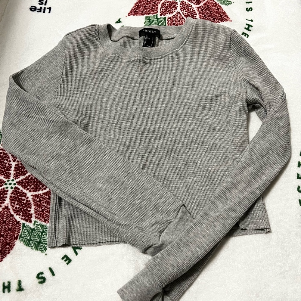 Long Sleeve Crop Top Shirt